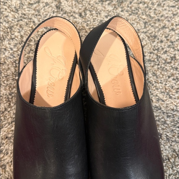 J. Crew Women's Convertible Leather Clogs Black BA188 size 8.5 - Picture 7 of 12